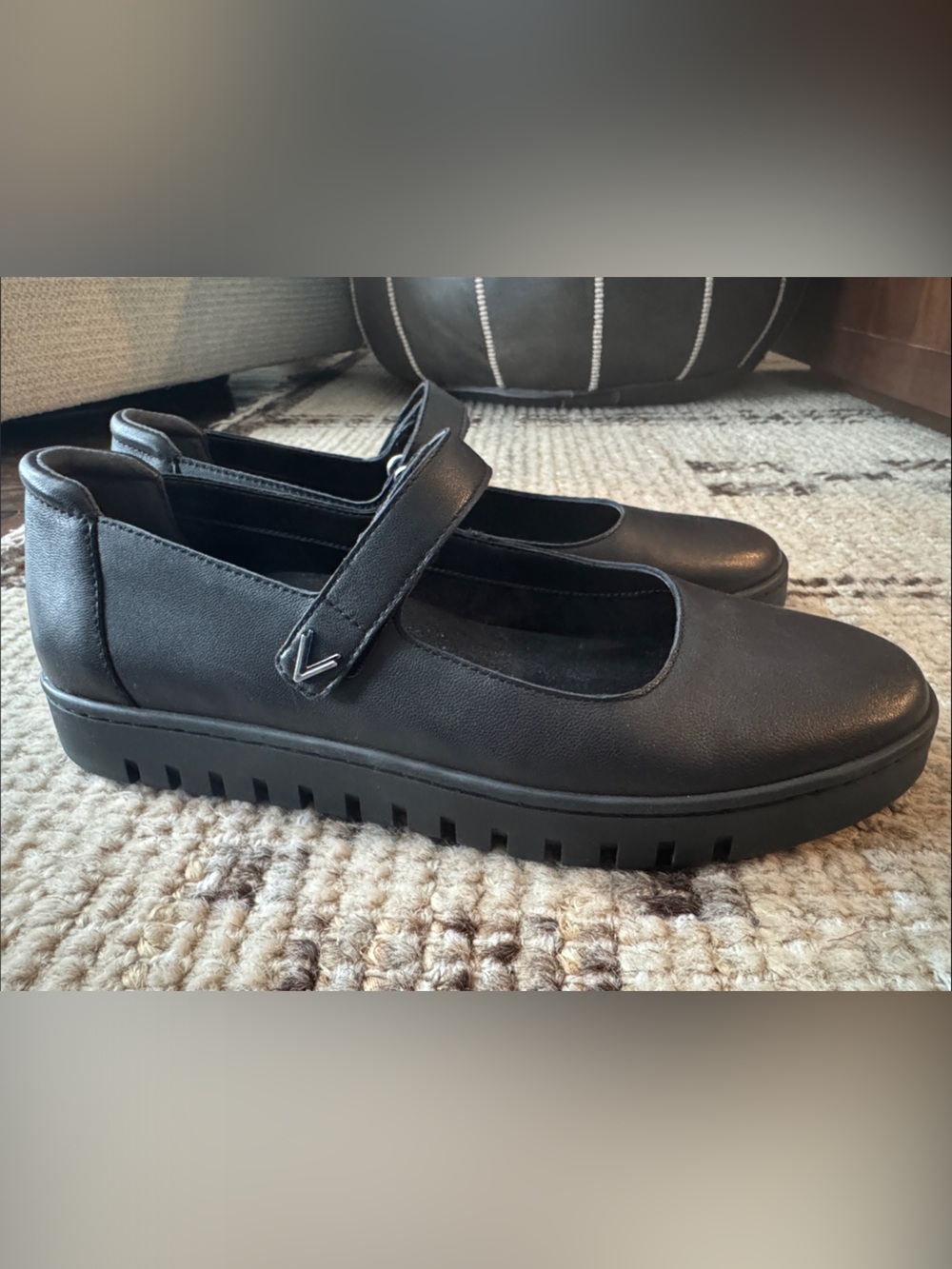 Vionic Black Mary Jane Platform Loafers